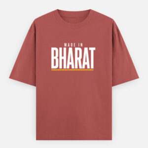 Made In BHARAT Bold Typography Unisex Oversized Classic T-Shirt